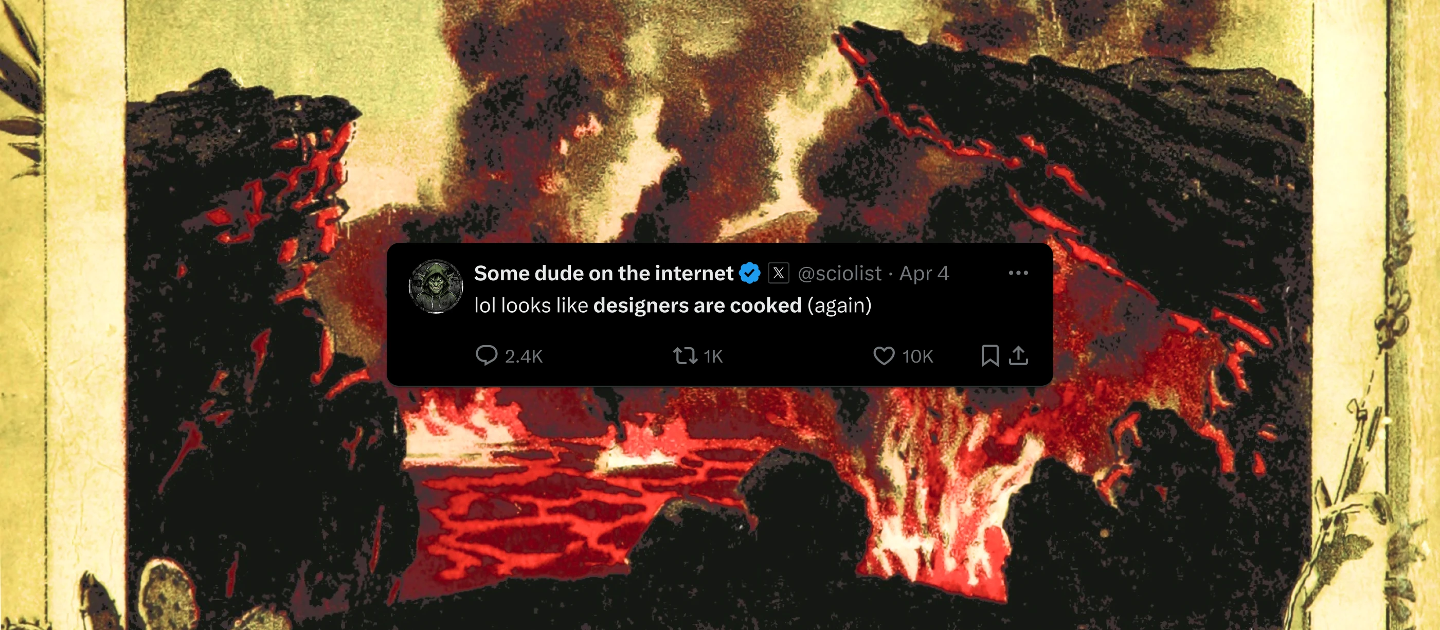 Hale-mau-mau, the house of fire — an 1892 illustration of a volcanic crater