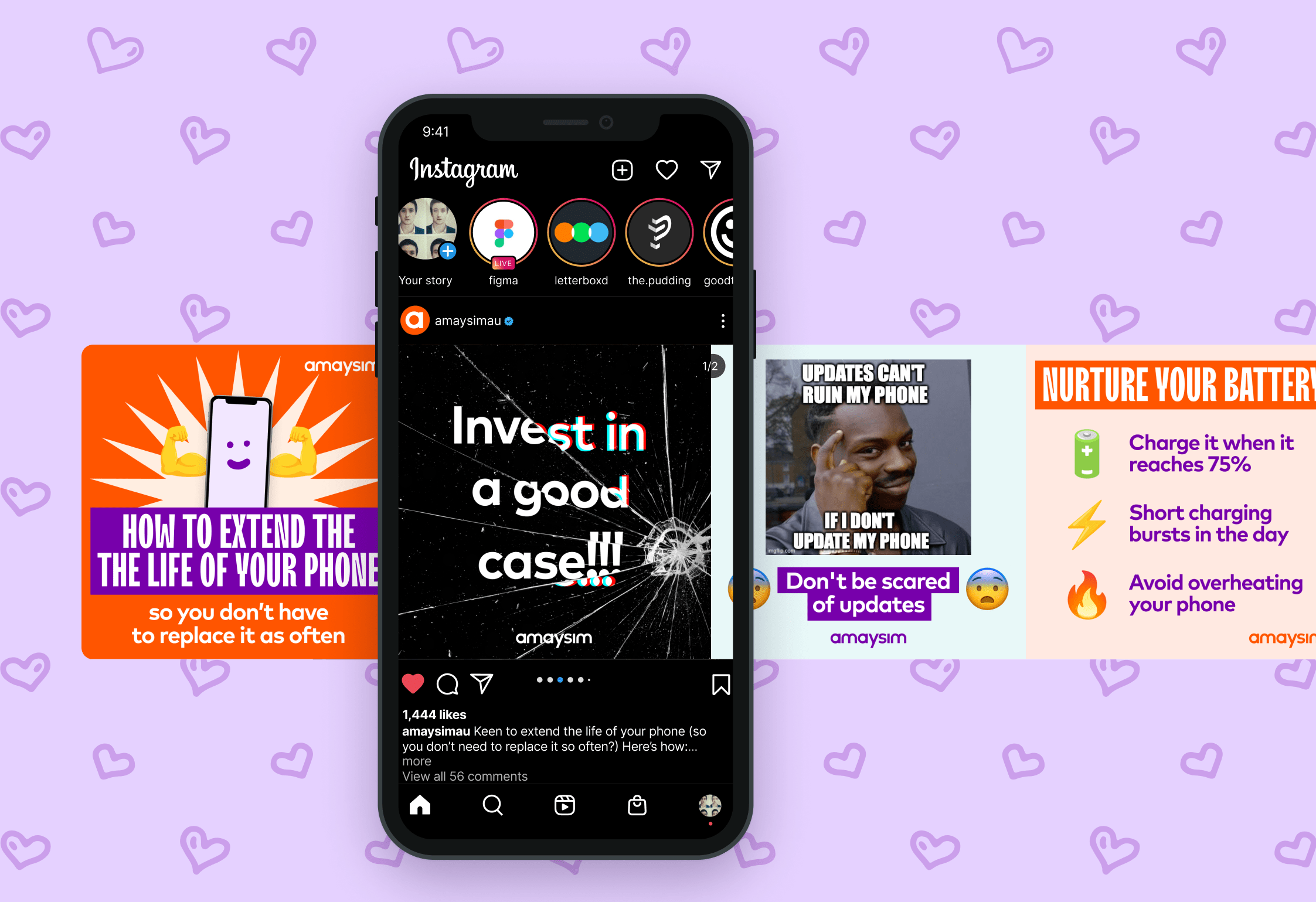 Social carousel design