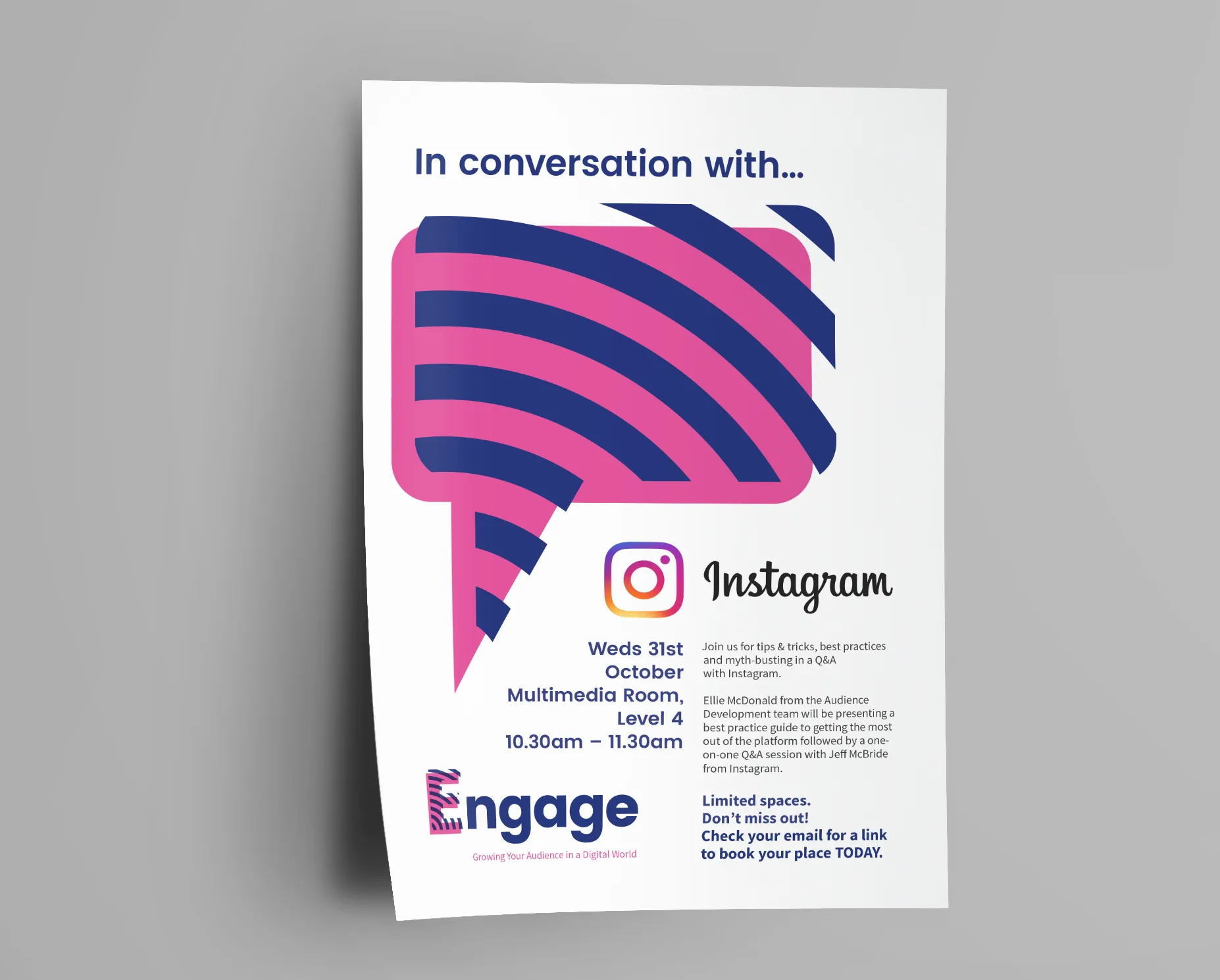 Engage Instagram poster mockup