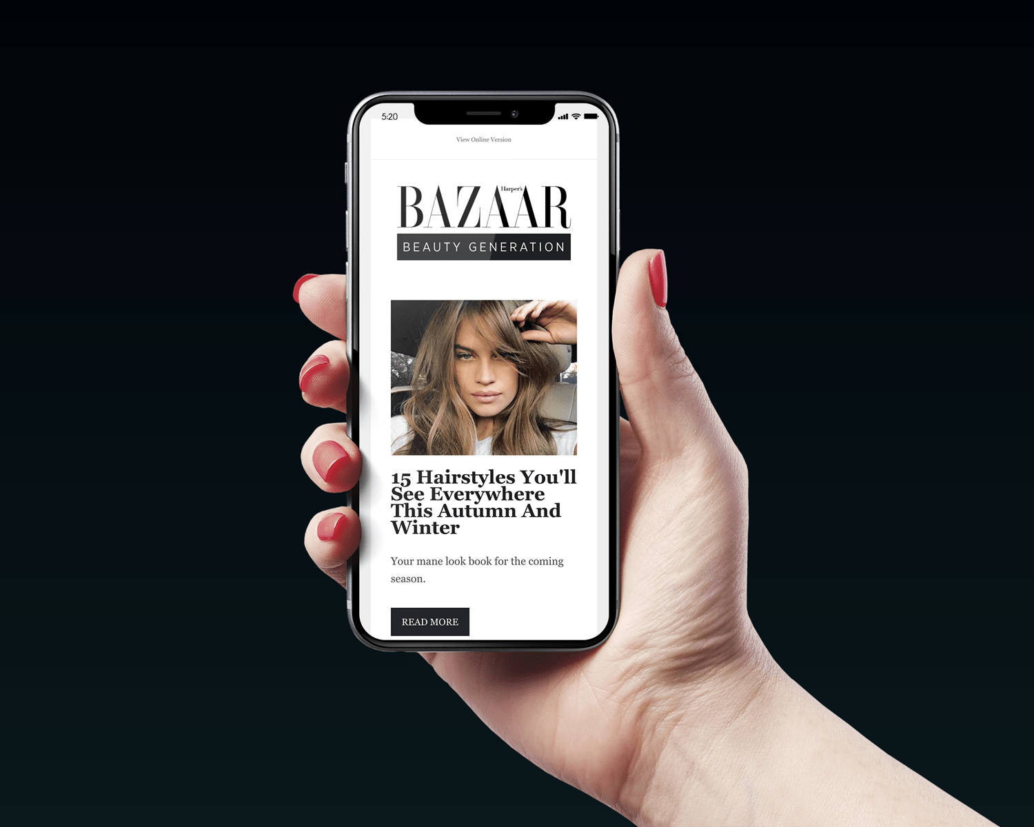 Beauty Generation email mockup