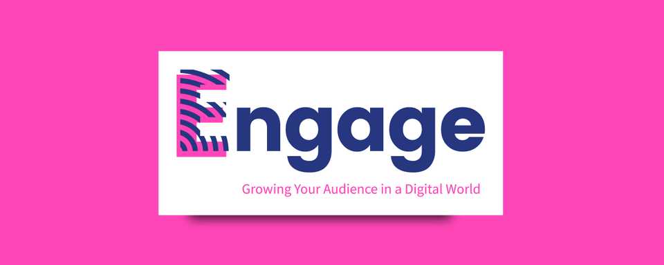 Engage logo box on pink